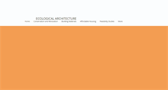 Desktop Screenshot of ecological-architecture.co.uk